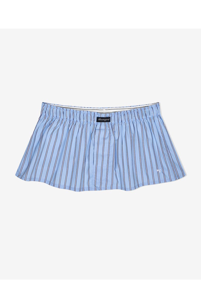 Hommegirls Mini Boxer Skirt / Bandeau Top, Alternate, color, Japanese Blue Stripe