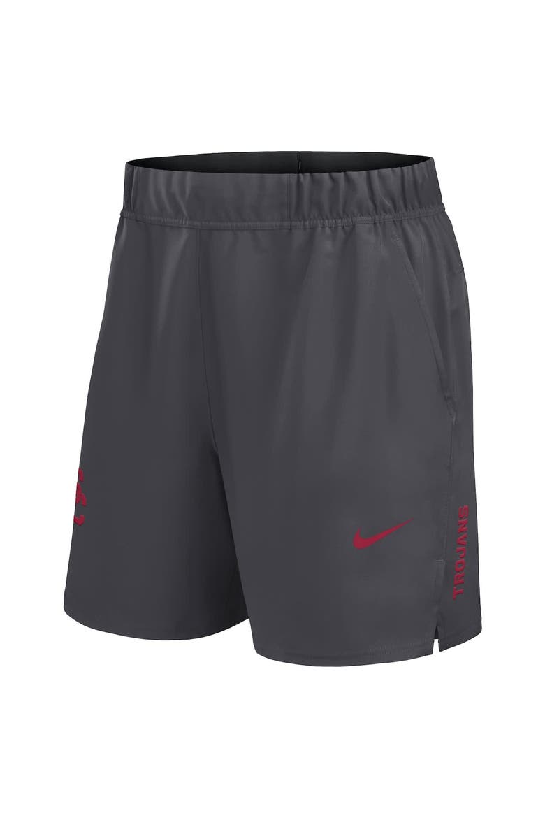 Men's Nike Gray USC Trojans Primetime Woven Victory Performance Shorts, Alternate, color, Gray