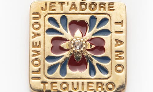 Local Eclectic I Love You Statement Charm In Gold