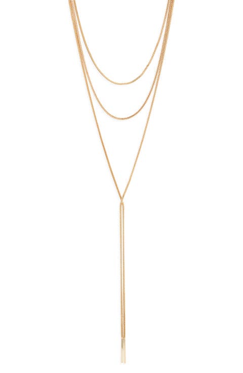 Snake Chain Layered Y-Necklace