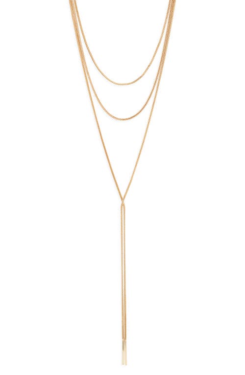 Nordstrom Snake Chain Layered Y-necklace In Gold