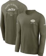 Nike Men's Nike Olive New York Jets 2025 Salute to Service Sideline Long Sleeve T-Shirt