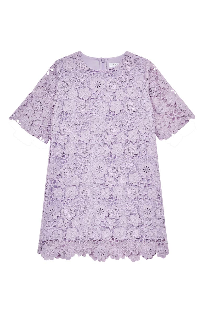 Reiss Kids' Susie Lace Dress, Main, color, Lilac