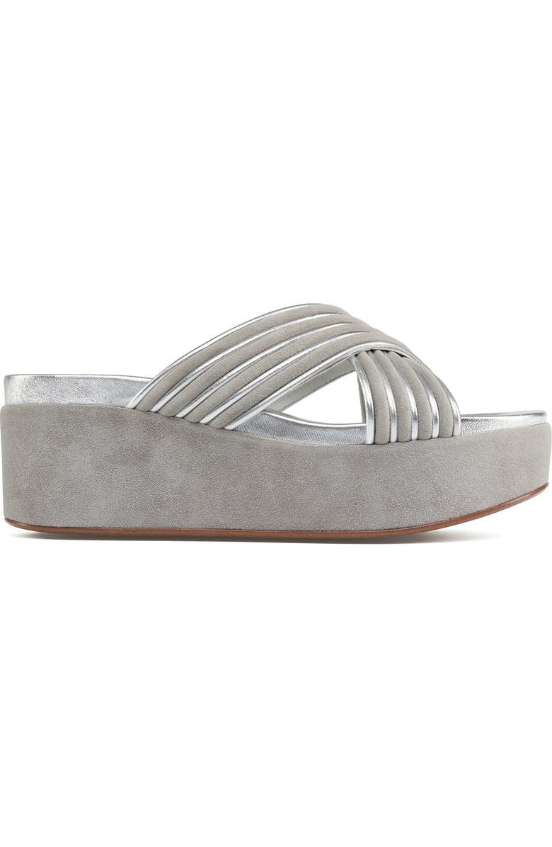 JSlides Footwear Quiana Sandal, Alternate, color, Grey Silver