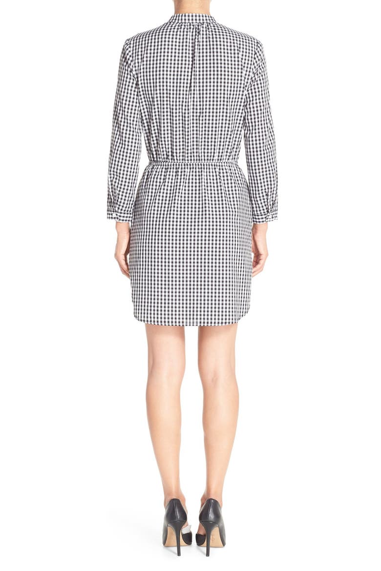 Gingham Woven Shirtdress, Alternate, color, BLACK/ WHITE