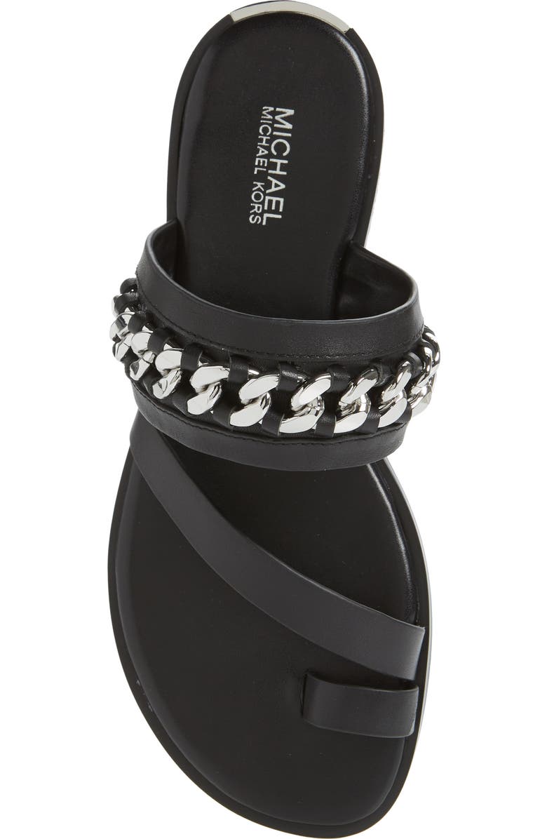 MICHAEL Michael Kors Bergen Curb Chain Slide Sandal, Alternate, color,