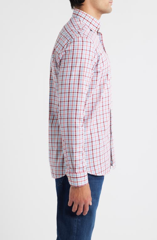 Johnnie-o Clifton Check Top Shelf Cotton Twill Button-up Shirt In Pink