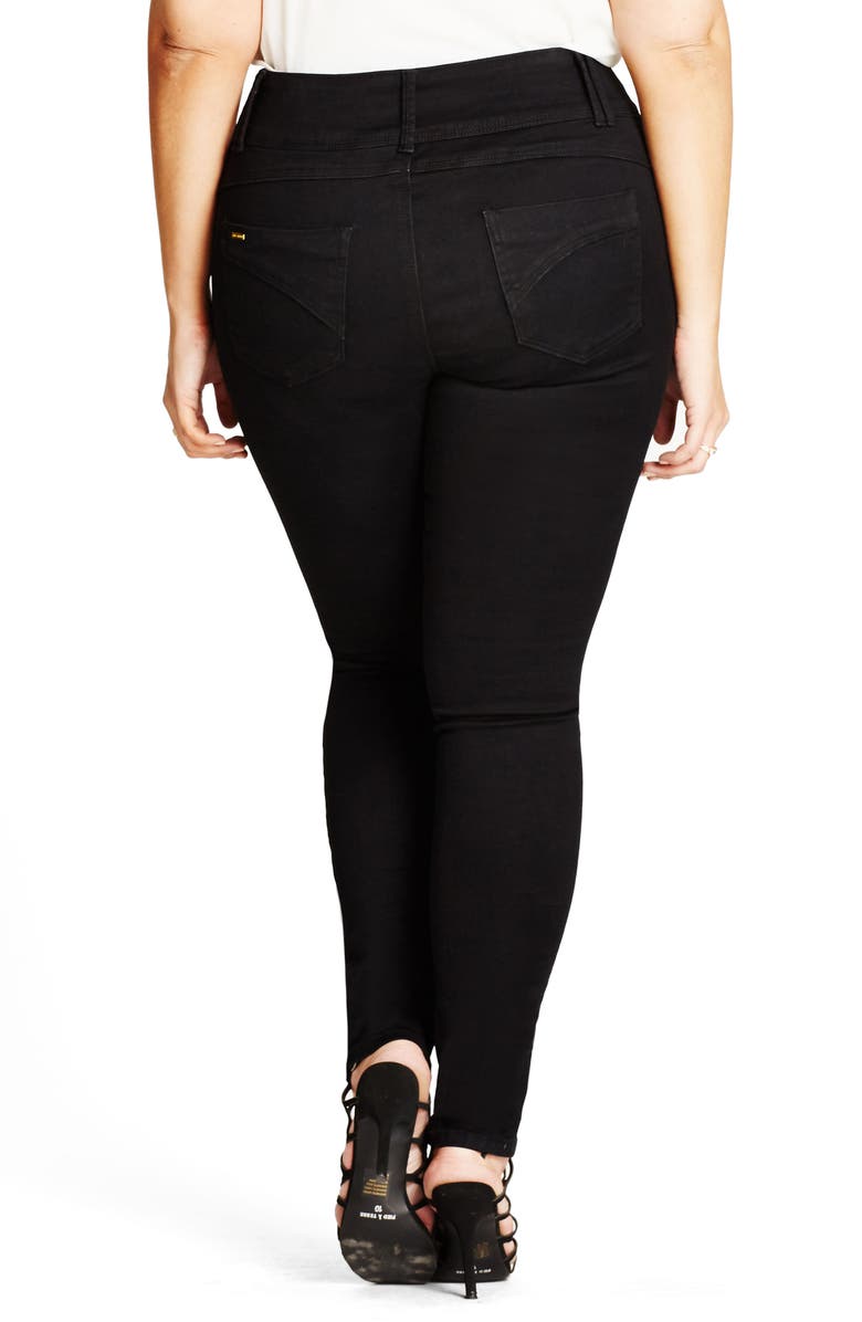 City Chic Asha High Waist Skinny Jeans, Alternate, color,