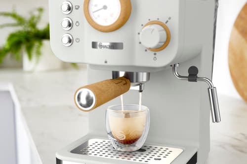 Swan Nordic Pump Espresso Coffee Machine In White