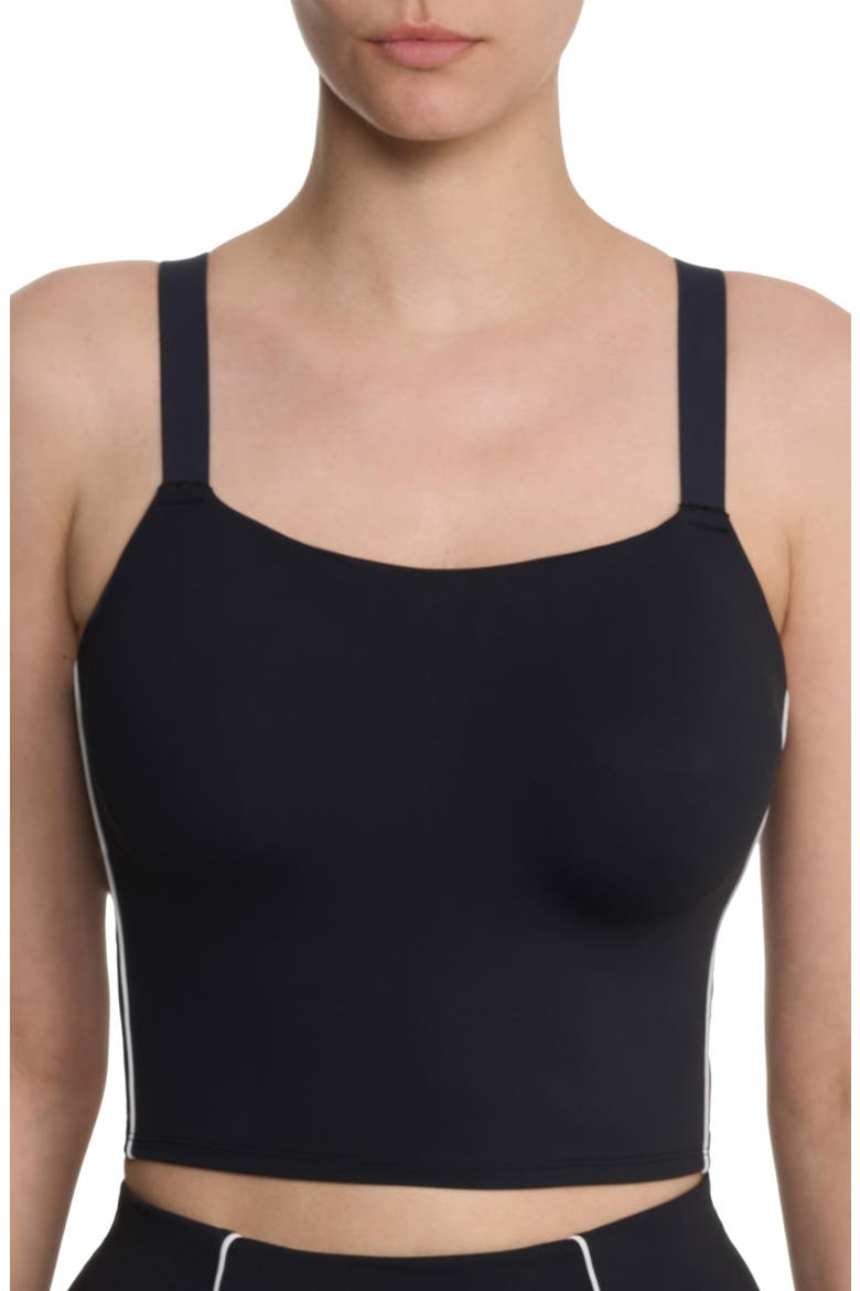 Explore Built-In Bra Tank Top, Main, color, Black/White