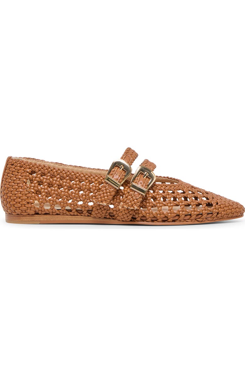 Dolce Vita Baylee Woven Mary Jane Flat, Alternate, color, Saddle Stella