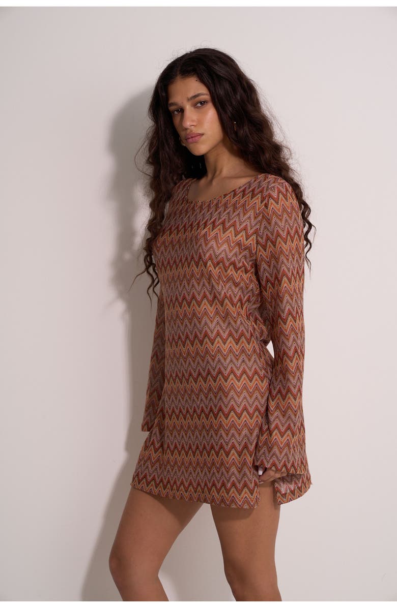 Gottex Beach Life Desert Mirage Beach Tunic, Alternate, color, Multi-Brown