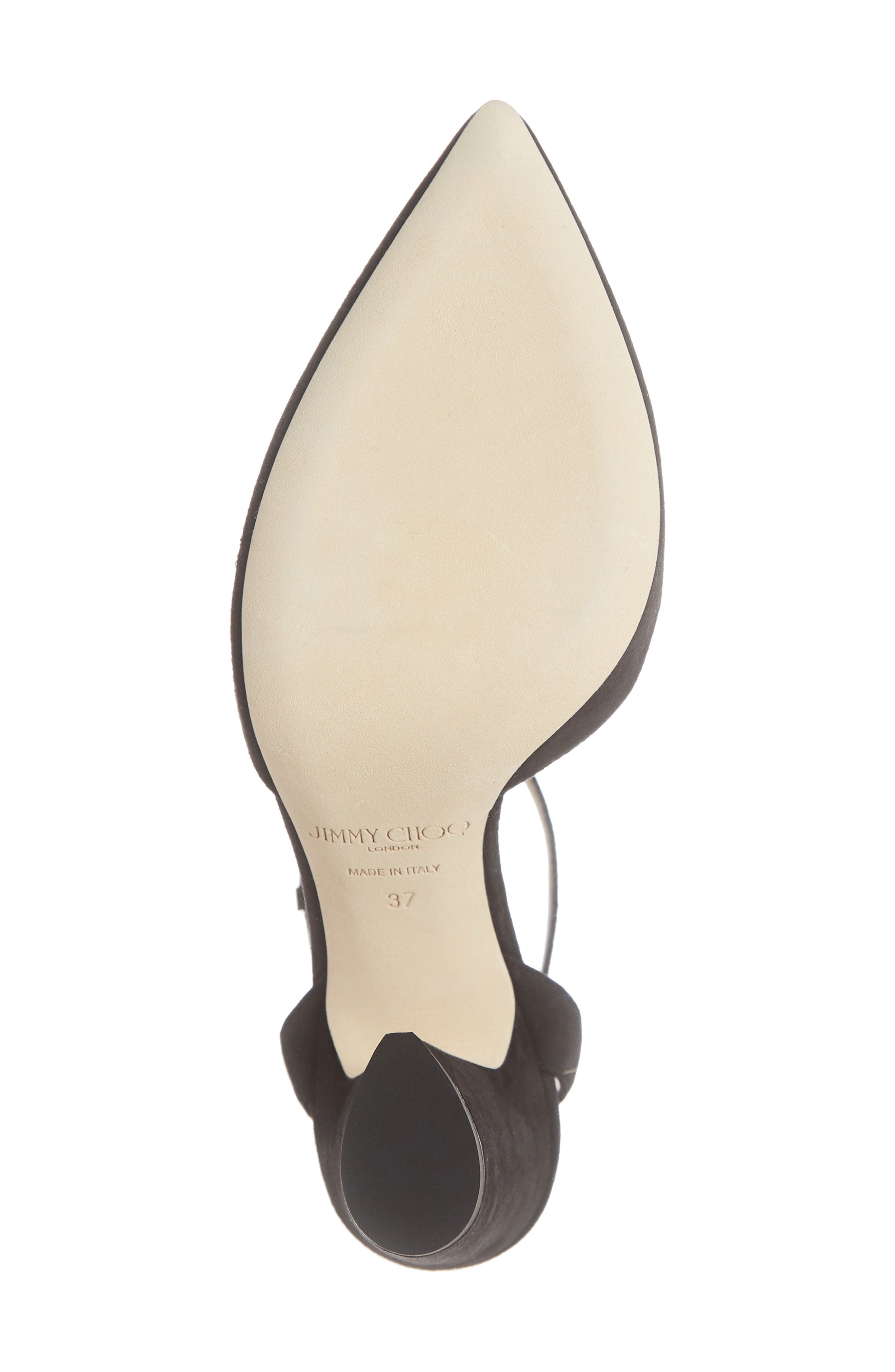 Micky Ankle Strap Pump, Alternate, color, BLACK SUEDE