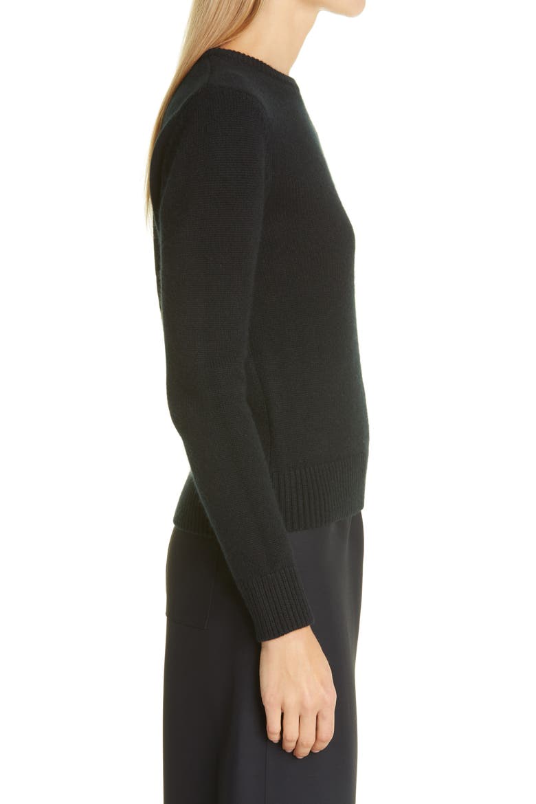 Crewneck Cashmere Sweater, Alternate, color, BLACK