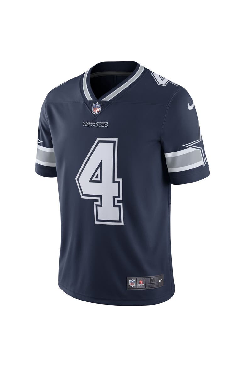 Men's Nike Dak Prescott Navy Dallas Cowboys Vapor Limited Player Jersey, Alternate, color, Navy