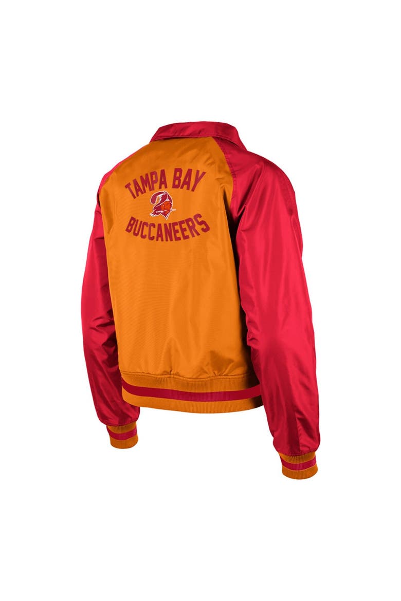 Women's New Era Orange Tampa Bay Buccaneers Coaches Raglan Full-Snap Jacket, Alternate, color, Orange