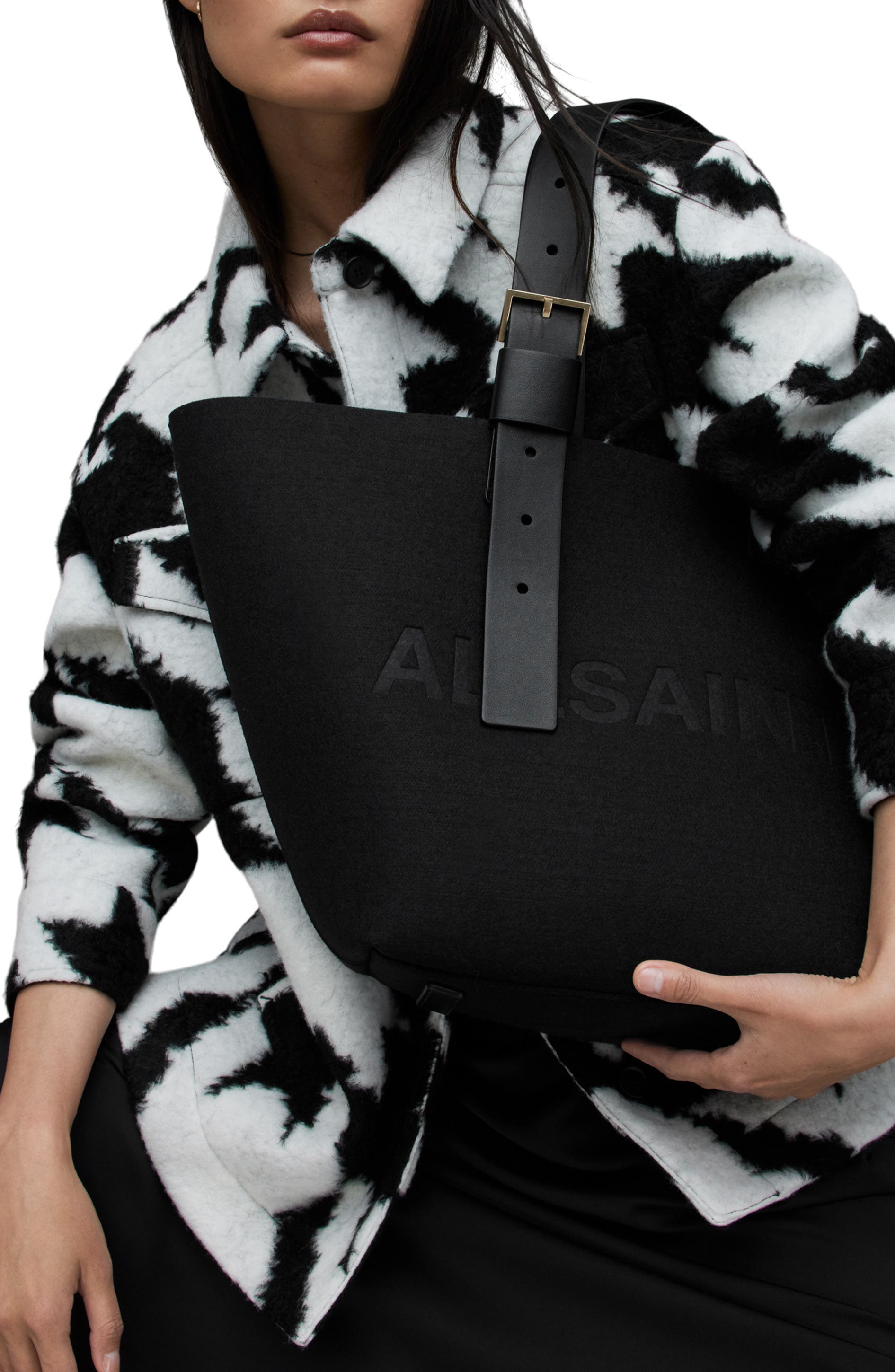 AllSaints Anik Felt Tote, Alternate, color, 