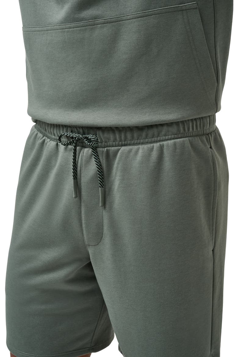 Sideslip Fleece Shorts, Alternate, color, DARK OLIVE