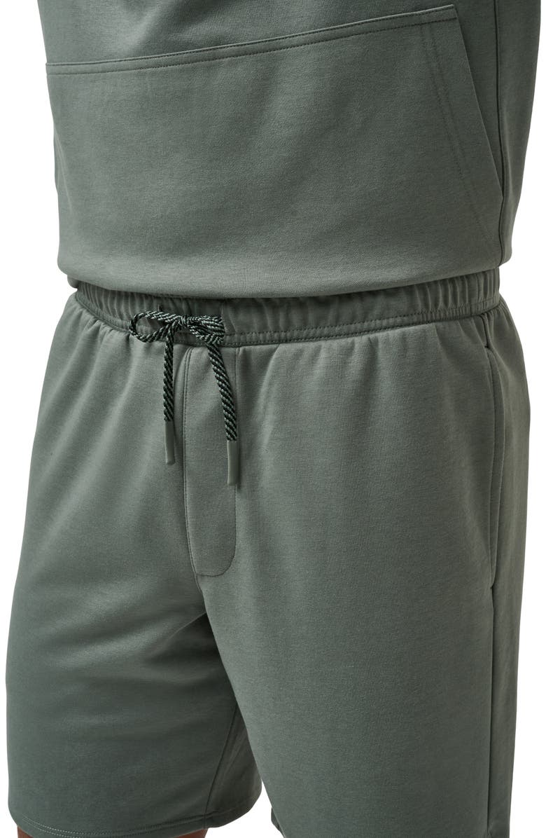 TravisMathew Sideslip Fleece Shorts, Alternate, color, Dark Olive