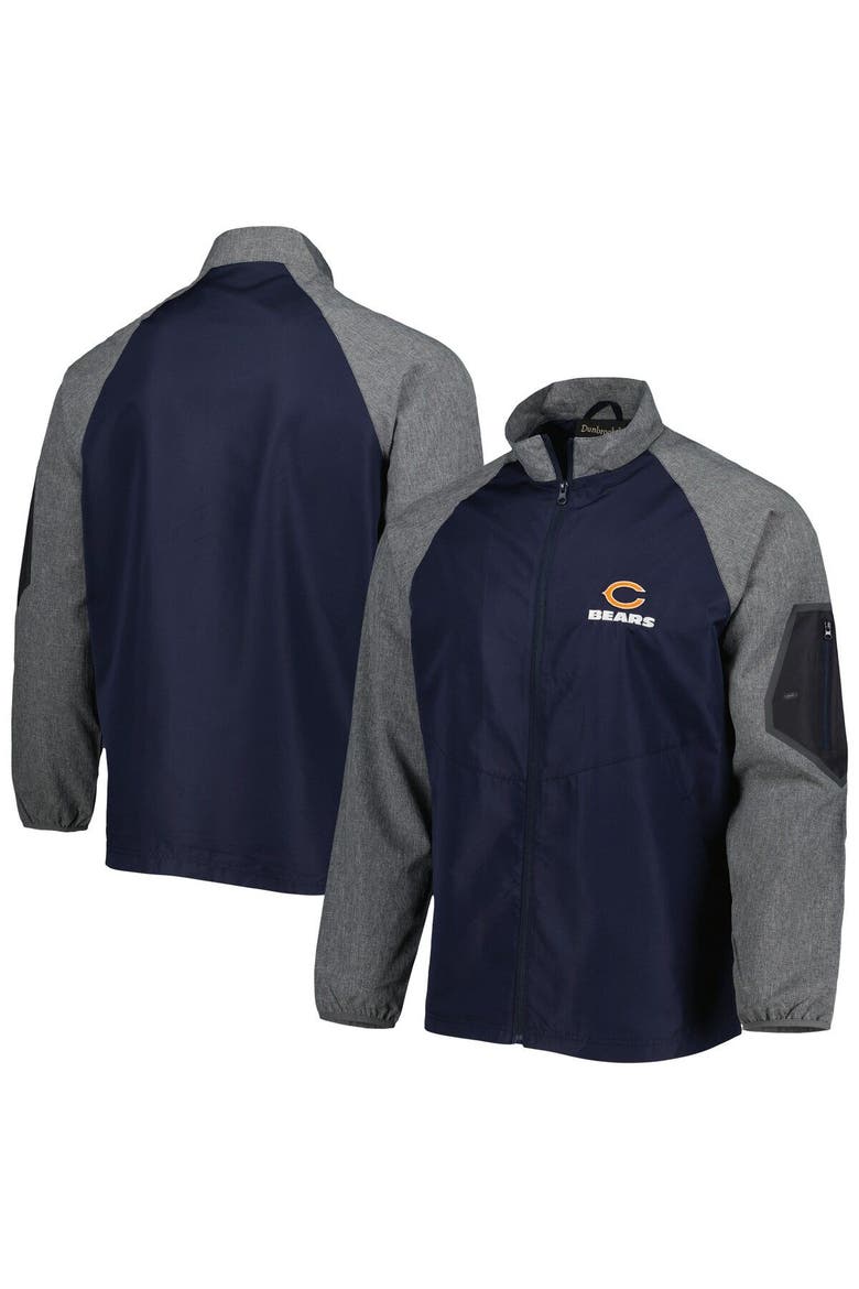 Men's Dunbrooke Navy Chicago Bears Hurricane Raglan Full-Zip Windbreaker Jacket, Alternate, color, Navy