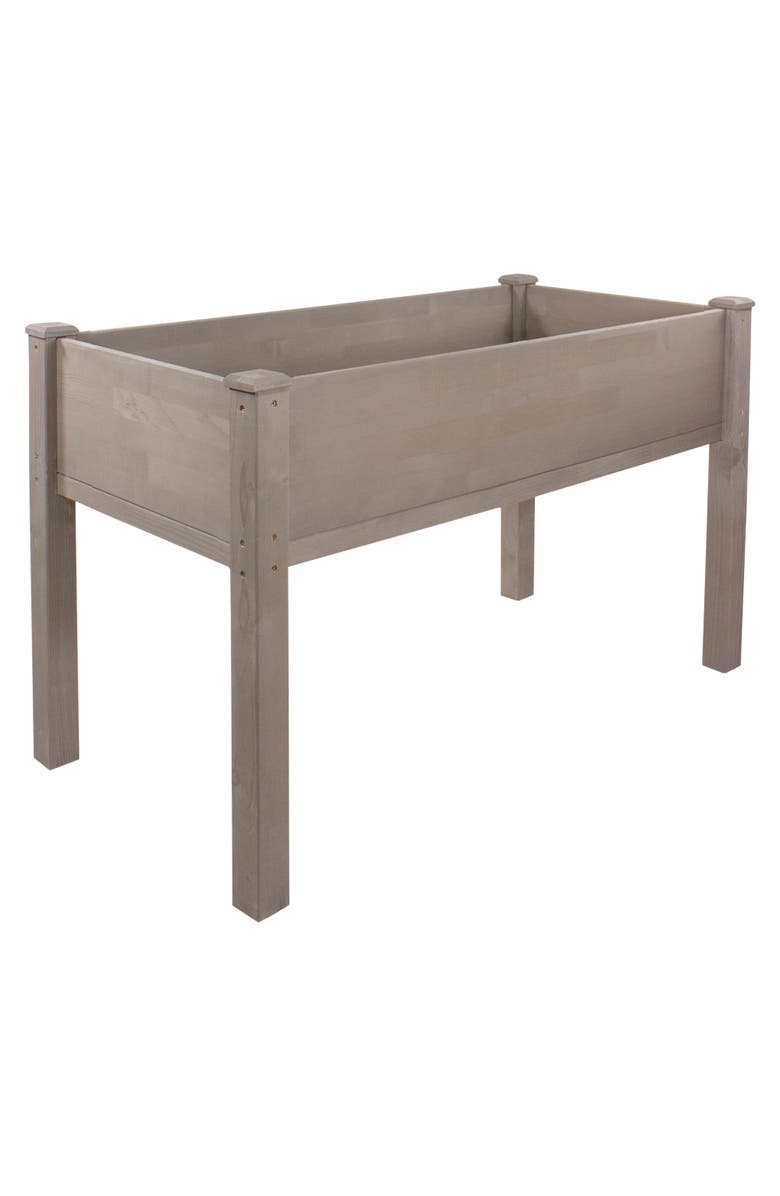 Northlight 4ft Brown Wood Raised Garden Bed Planter Box with Liner, Main, color, Brown