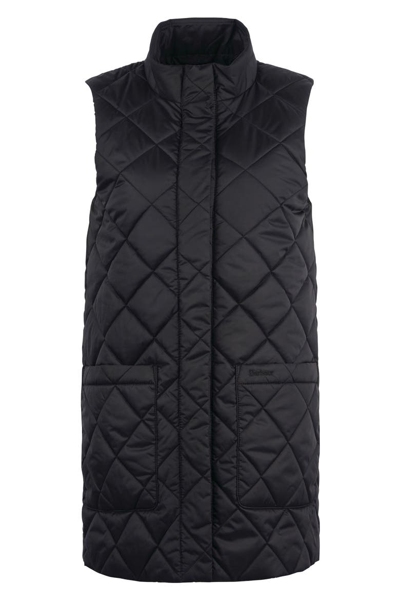 Cosmia Quilted Liner Vest, Alternate, color, BLACK