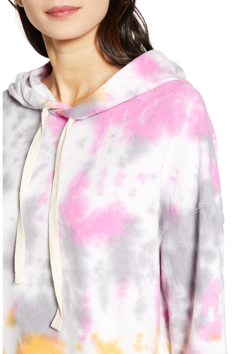 Tie Dye Crop Hoodie, Alternate, color, GUACARA