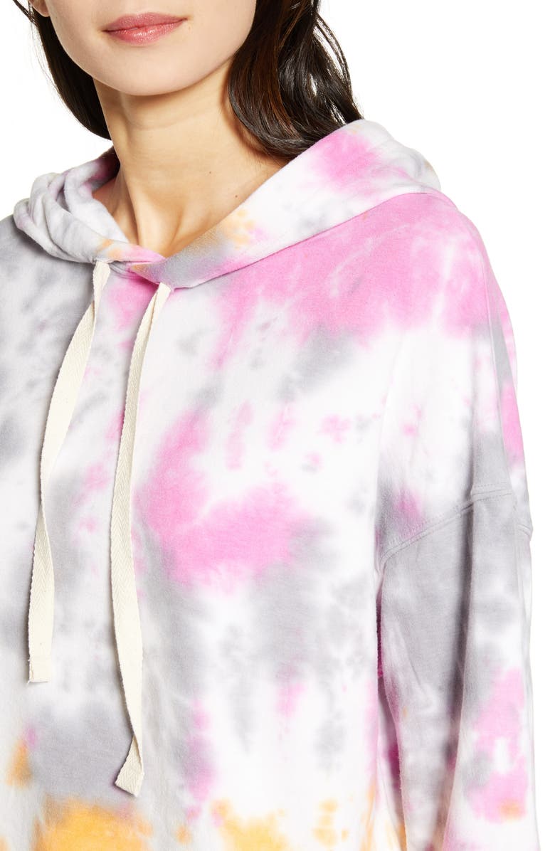 Recycled Karma Tie Dye Crop Hoodie, Alternate, color,