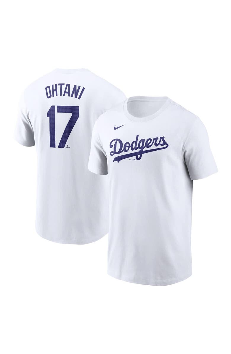 Nike Men's Nike Shohei Ohtani White Los Angeles Dodgers 2024 Fuse Name & Number T-Shirt, Main, color, White