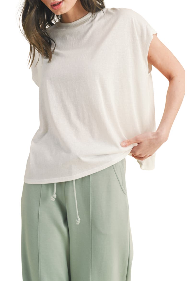 Open Back Cutout Knit Top, Main, color, OFF WHITE