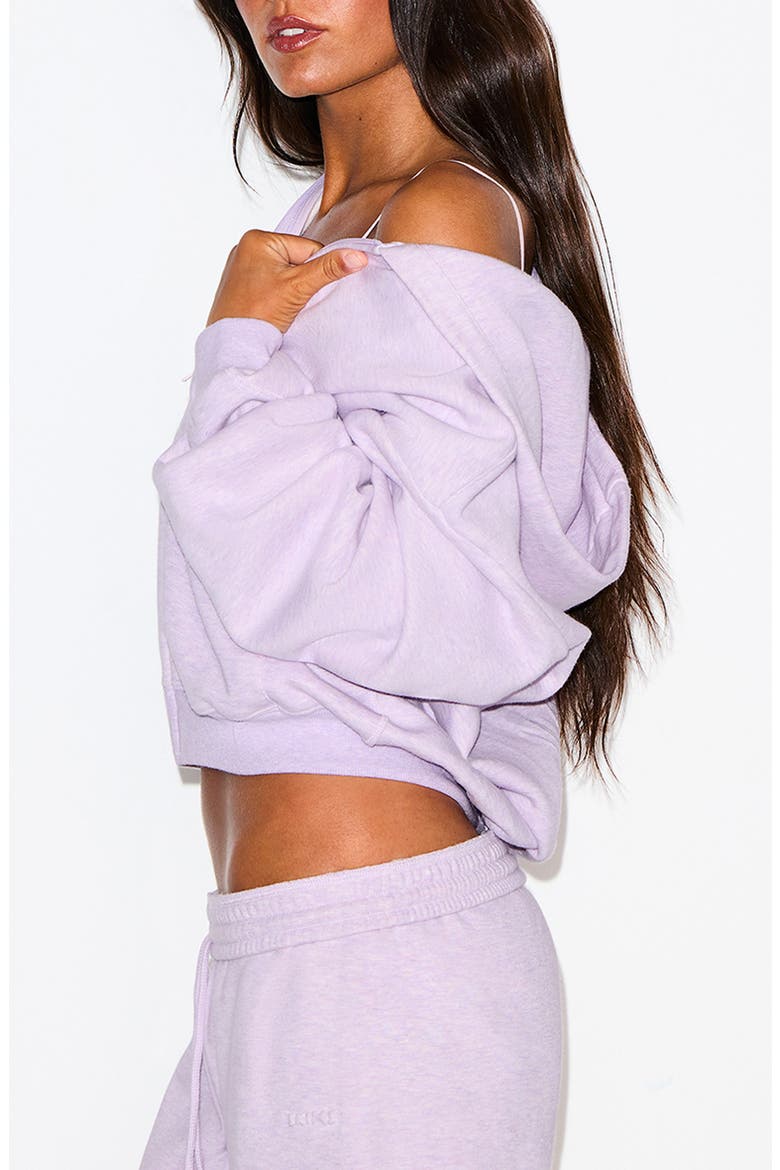 Cotton Fleece Blend Classic Zip-Up Hoodie, Alternate, color, PURPLE HEATHER