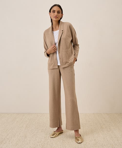 Pact Organic Cotton Airplane Relaxed Blazer In Sesame Heather