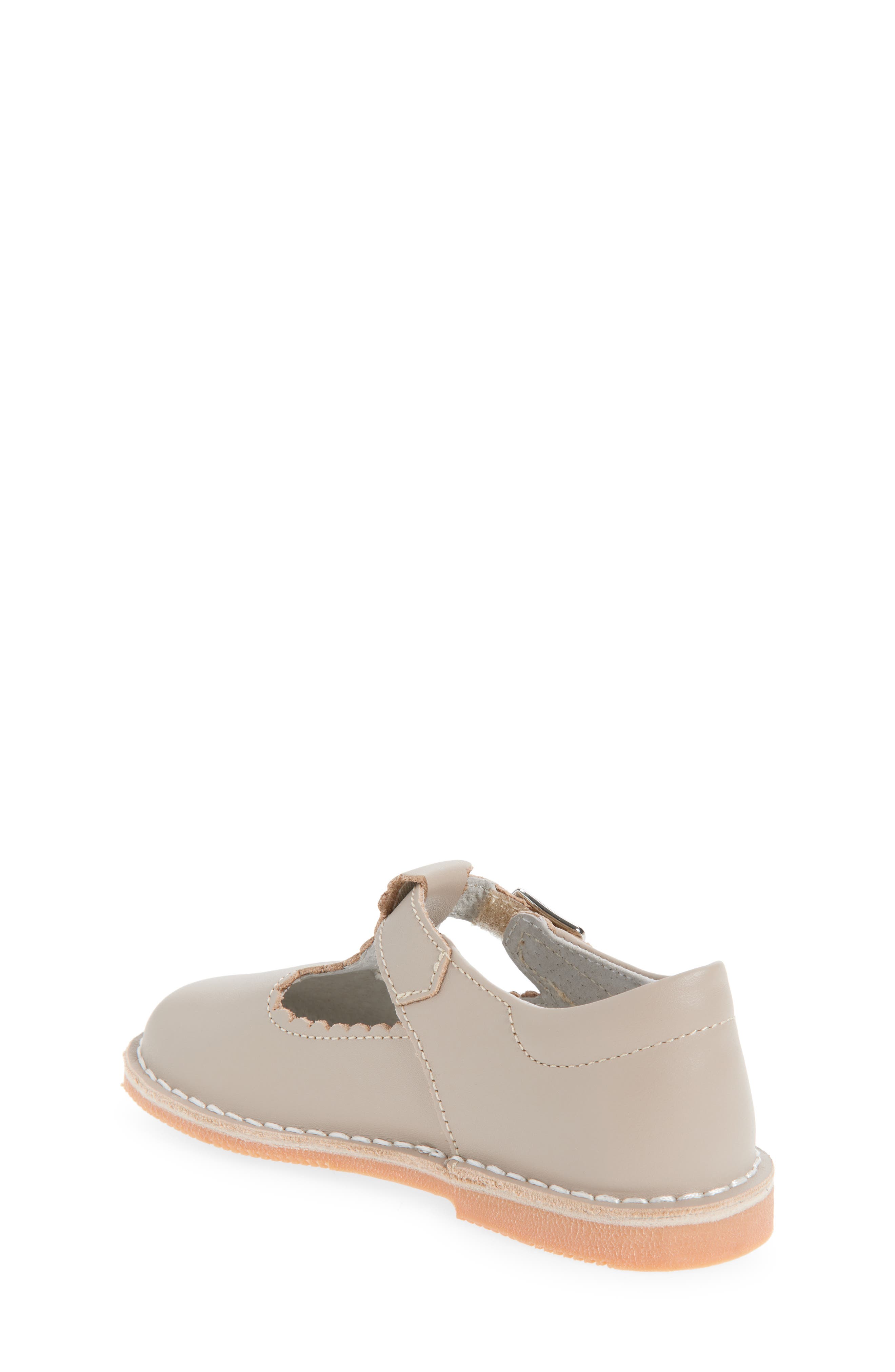 Kids' Selina Scallop T-Strap Flat, Alternate, color, ALMOND