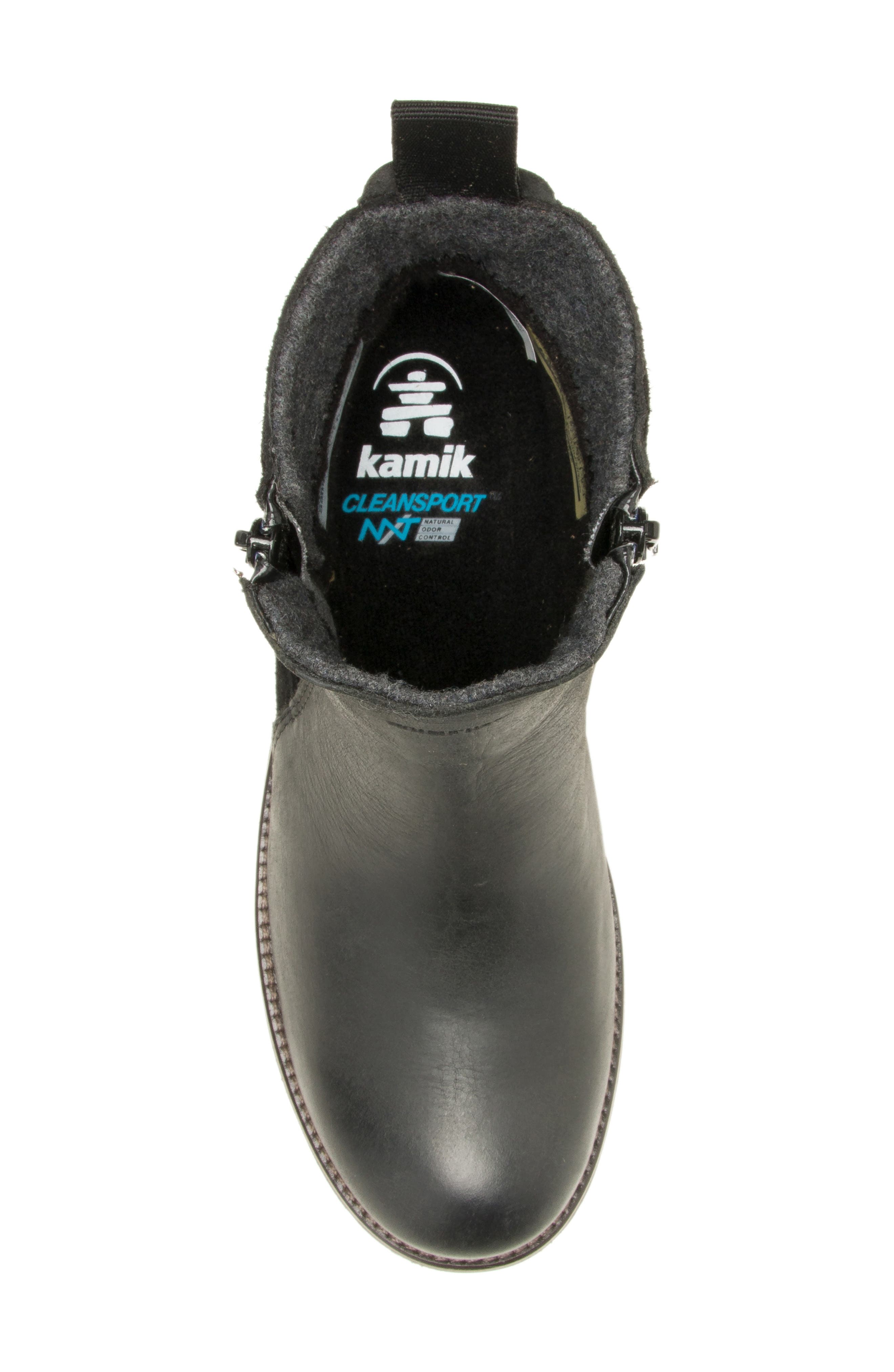 Kamik Isabellalo Waterproof Ankle Boot, Alternate, color, Black