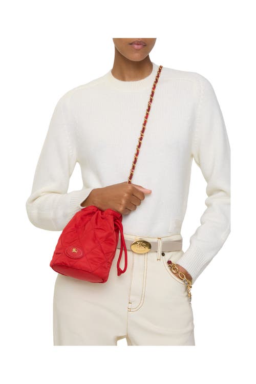 Burberry Horseshoe Chain Pouch In Red