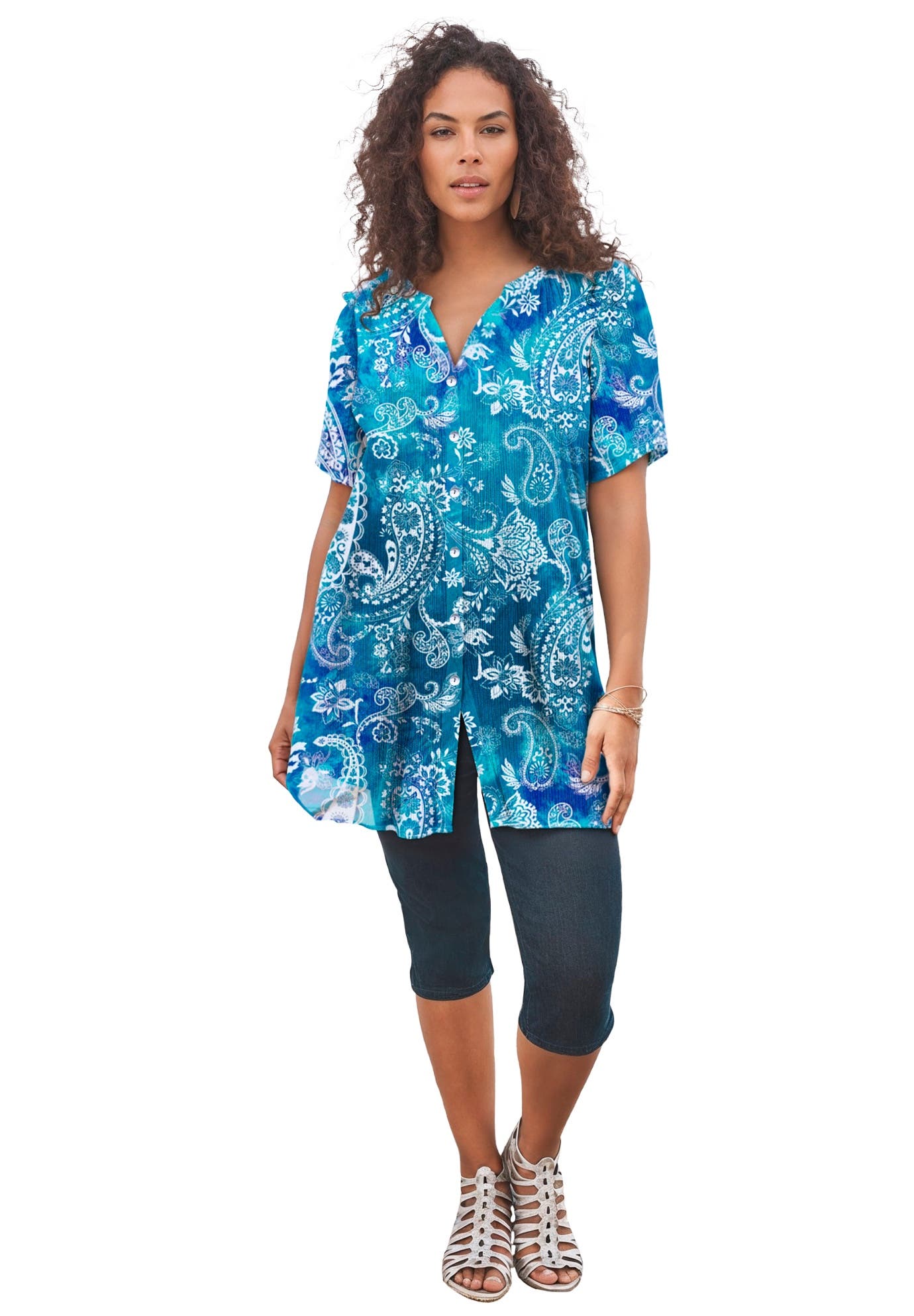TEAL TIE DYE PAISLEY