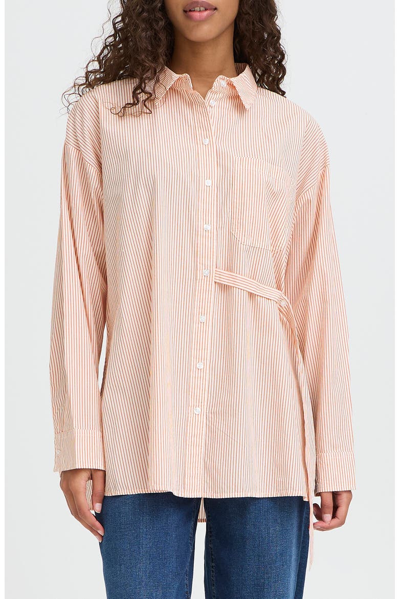 Ihfluca Stripe Shirt, Main, color, BURNT OCHRE STRIPE
