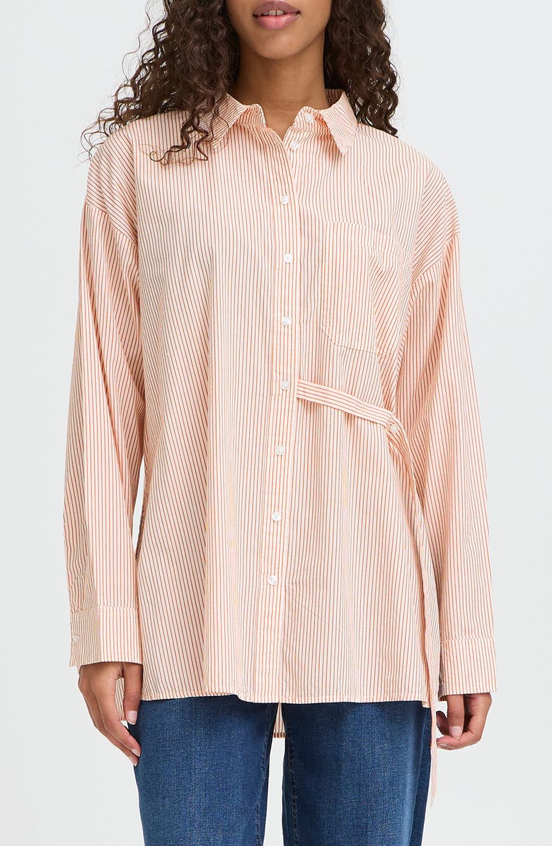 ICHI Ihfluca Stripe Shirt, Main, color, 
