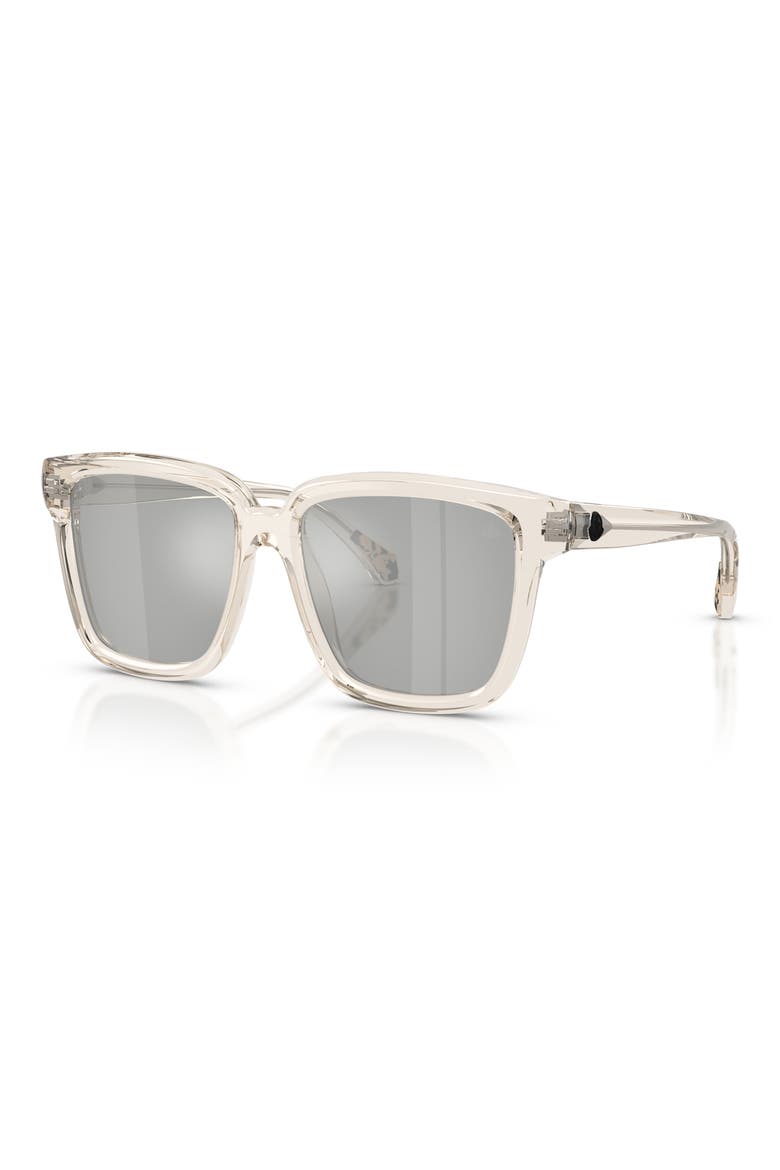 Clasico 54mm Mirrored Pillow Sunglasses, Alternate, color, BUTTER / MIRROR SILVER