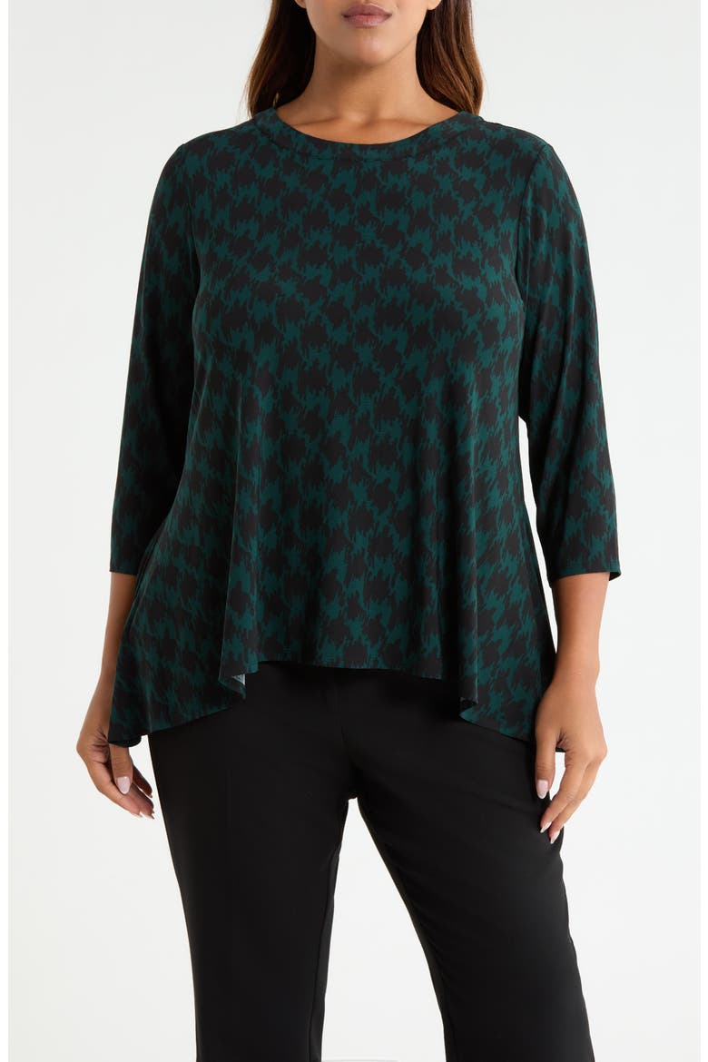 Sharkbite Stretch Top, Main, color, ANNE BLACK/ TREELINE