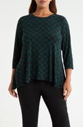 AK ANNE KLEIN Sharkbite Stretch Top