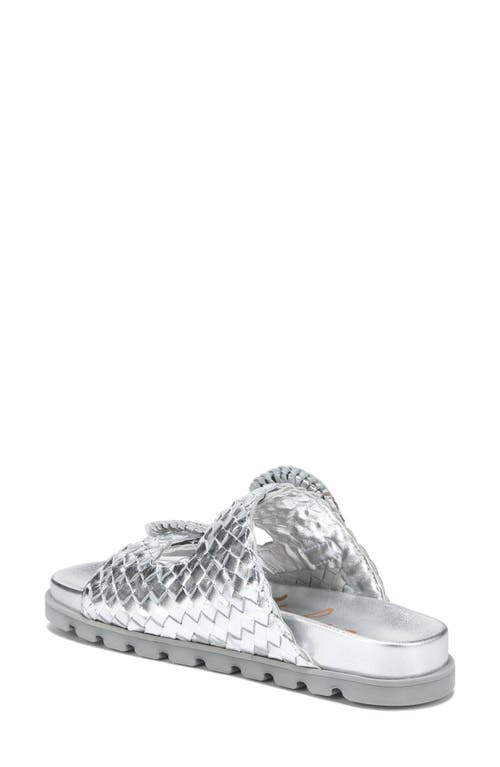 Sam Edelman Tiffanie Woven Two-strap Sandal In Silver