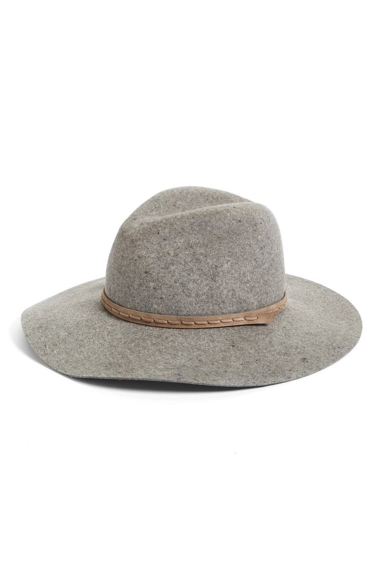 Wide Brim Fedora, Main, color, OXFORD GREY