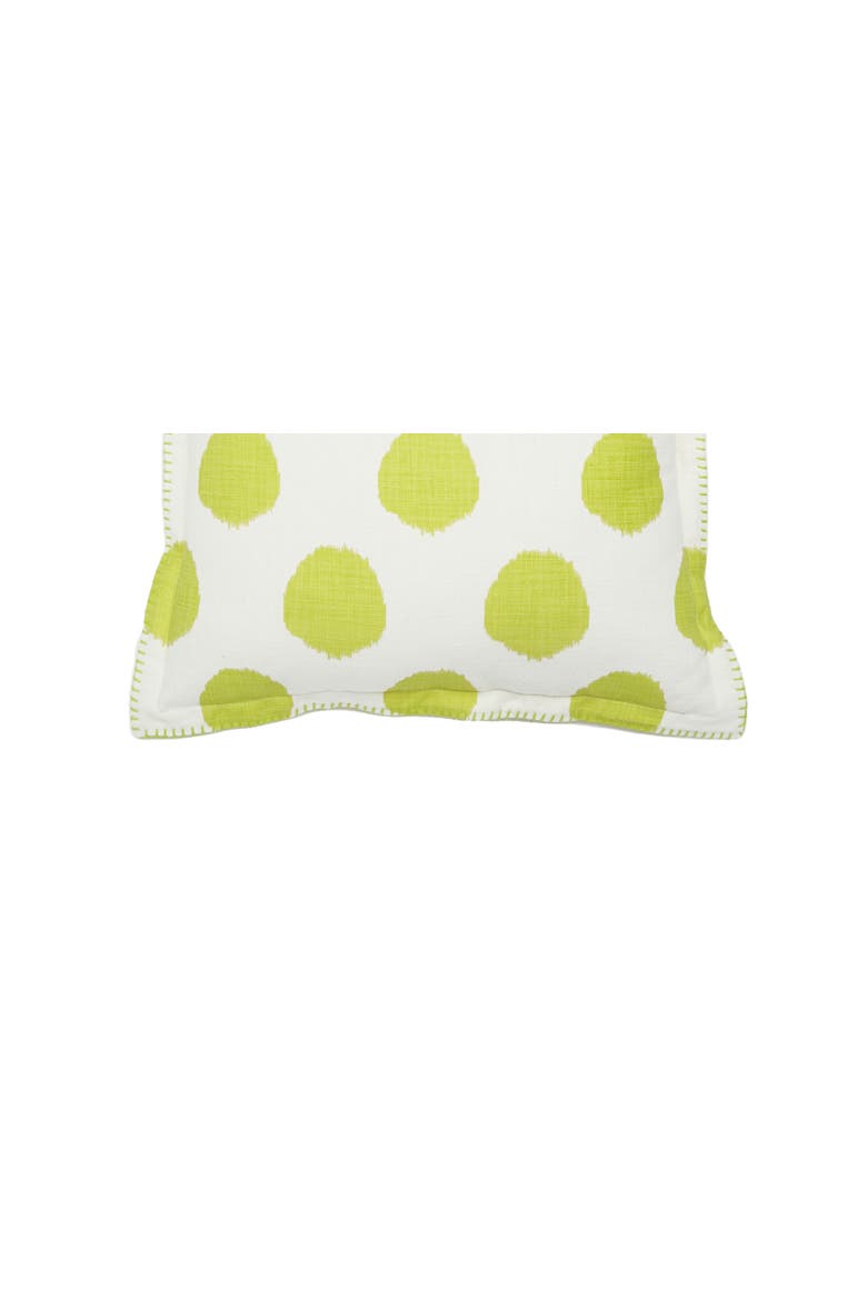 Citron Dot Printed Accent Throw Pillow, Alternate, color, Green