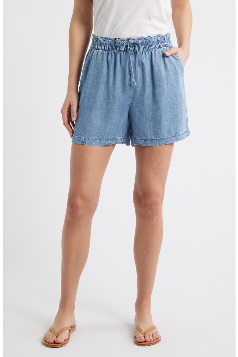 Tiney Pull-On Shorts, Main, color, MEDIUM WASH