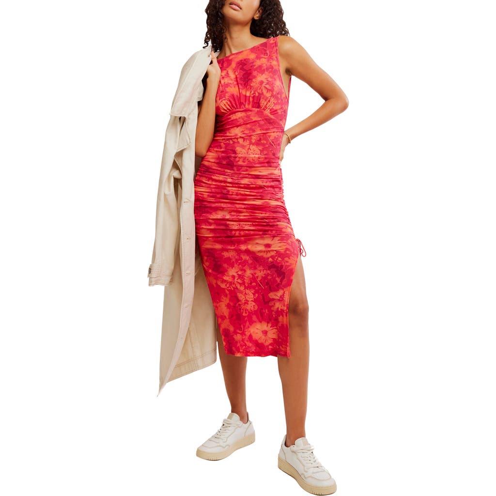 FREE PEOPLE FREE PEOPLE TAKE ME AWAY MESH MIDI DRESS