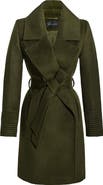 SENTALER Alpaca & Wool Notch Lapel Wrap Coat