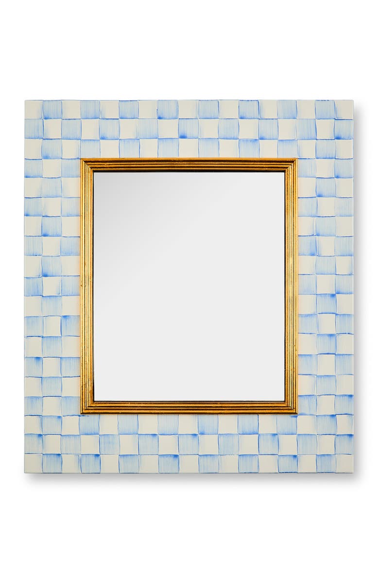 Sky Check Enamel Wall Mirror, Main, color, SKY CHECK