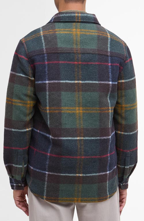 Barbour Chapter Tailored Fit Plaid Fleece Button-up Shirt Jacket In Multi