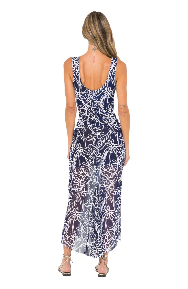 JBQ India Dress, Alternate, color, Navy/White Floral